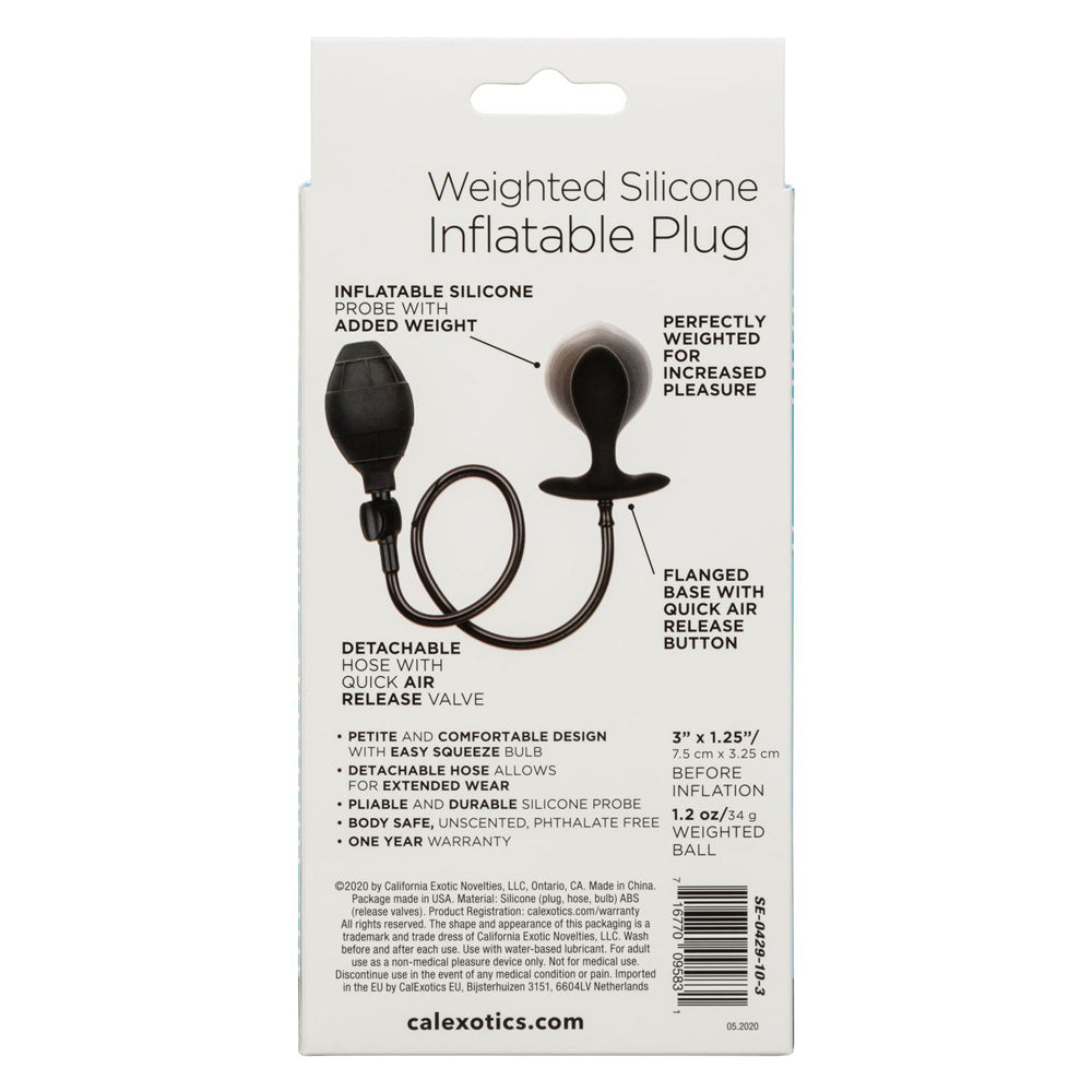 Weighted Silicone Inflatable Plug | 716770095831 | Available at EroticWarehouse.com