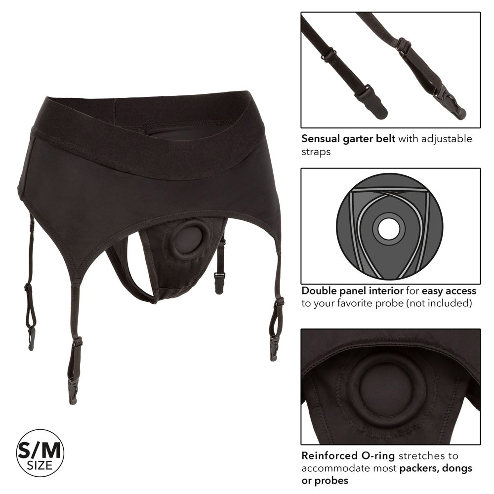 Boundless Thong With Garter S/M | 716770096289 | Available at EroticWarehouse.com