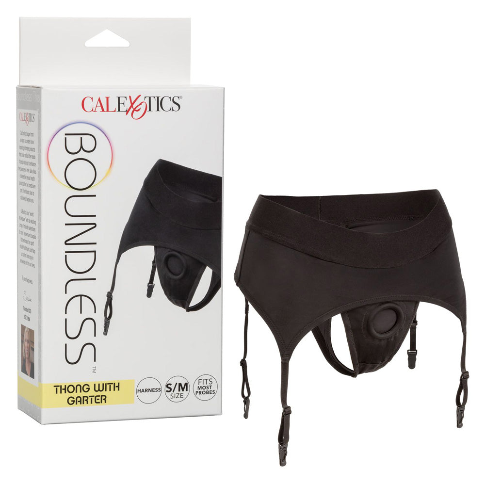 Boundless Thong With Garter S/M | 716770096289 | Available at EroticWarehouse.com