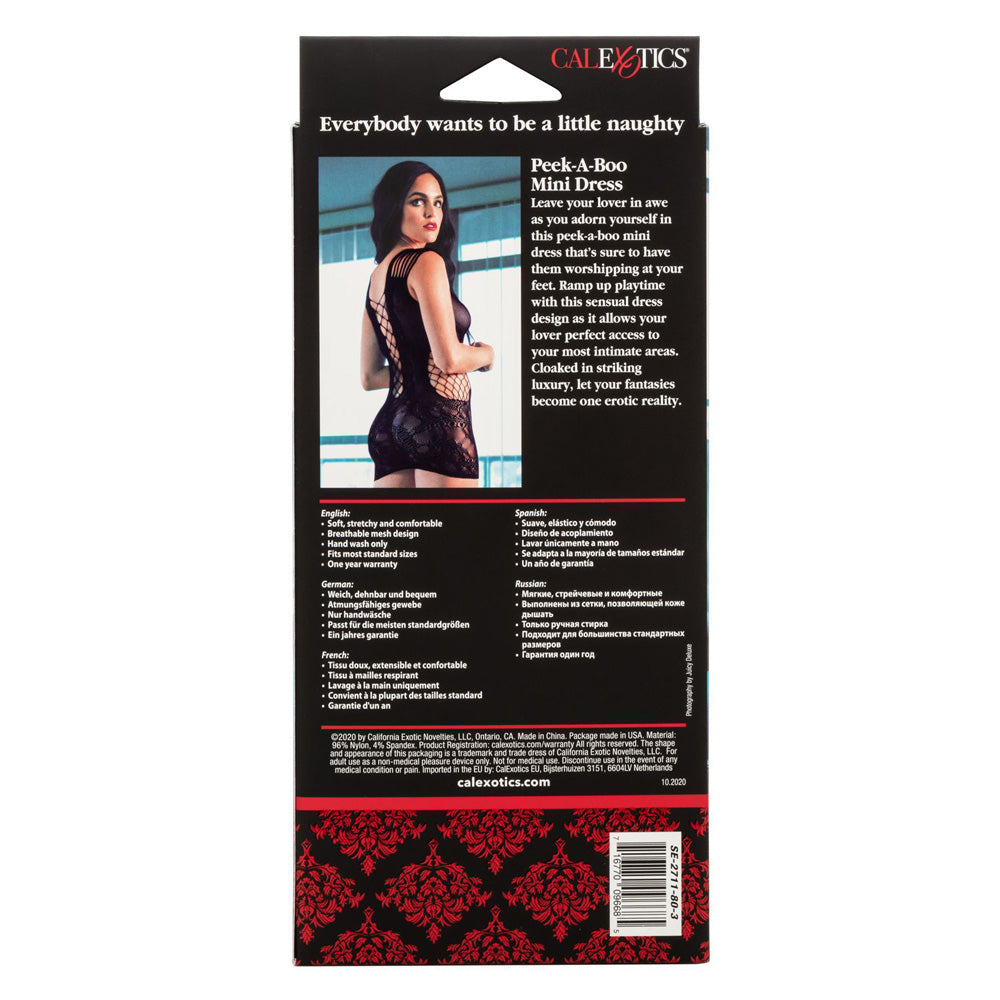 Scandal Peek-A-Boo Mini Dress | 716770096685 | Available at EroticWarehouse.com