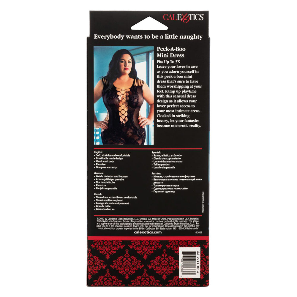 Scandal Plus Size Peek-A-Boo Mini Dress | 716770096692 | Available at EroticWarehouse.com