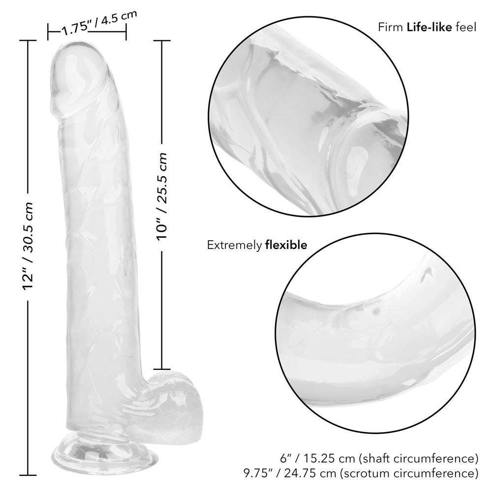 Size Queen 10" Clear | 716770098665 | Available at EroticWarehouse.com