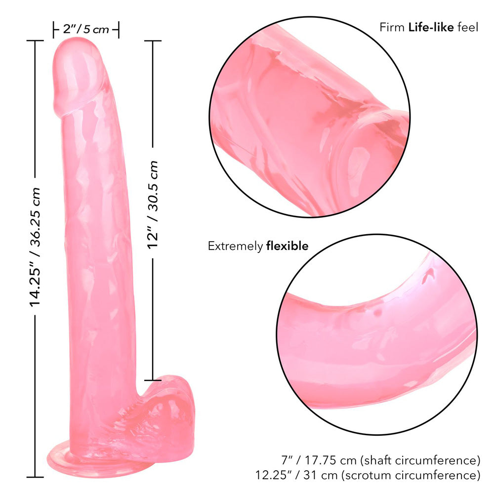 Size Queen 12" Pink | 716770098726 | Available at EroticWarehouse.com