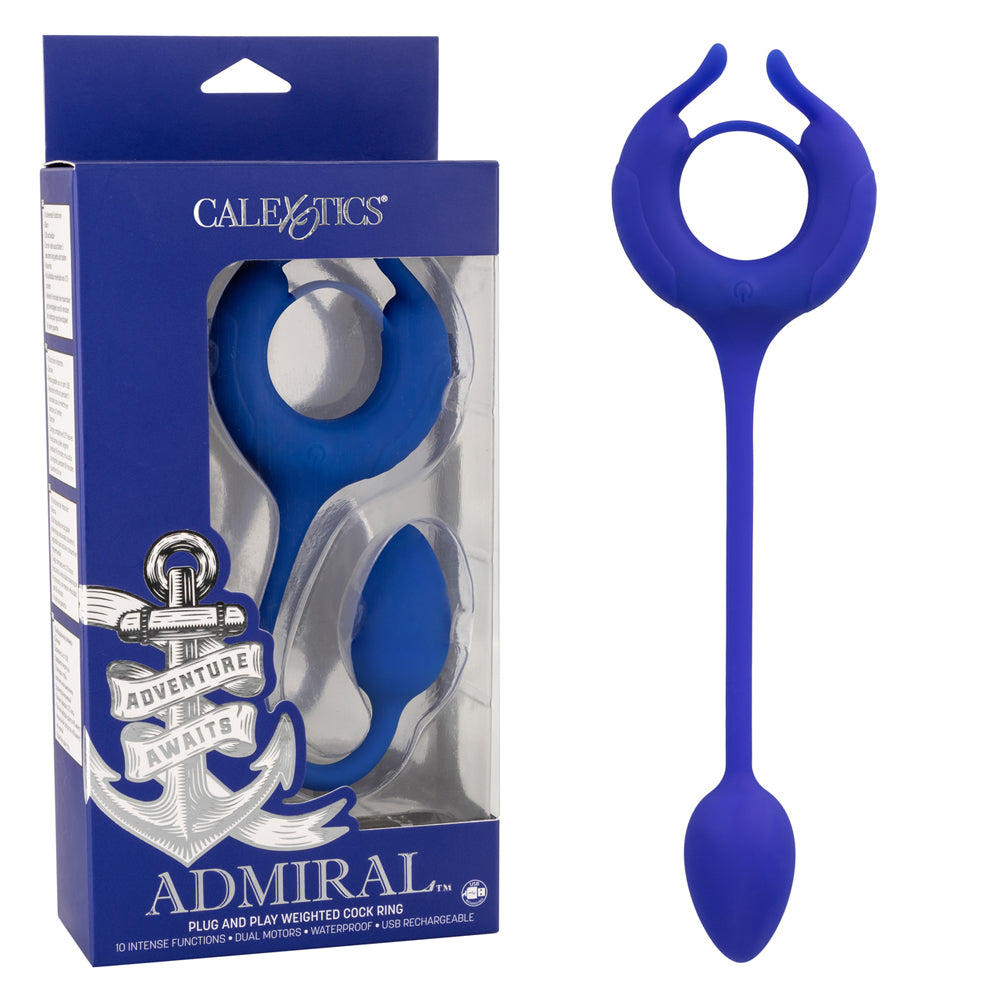 Admiral Plug And Play Weighted Cock Ring | 716770101587 | Available at EroticWarehouse.com