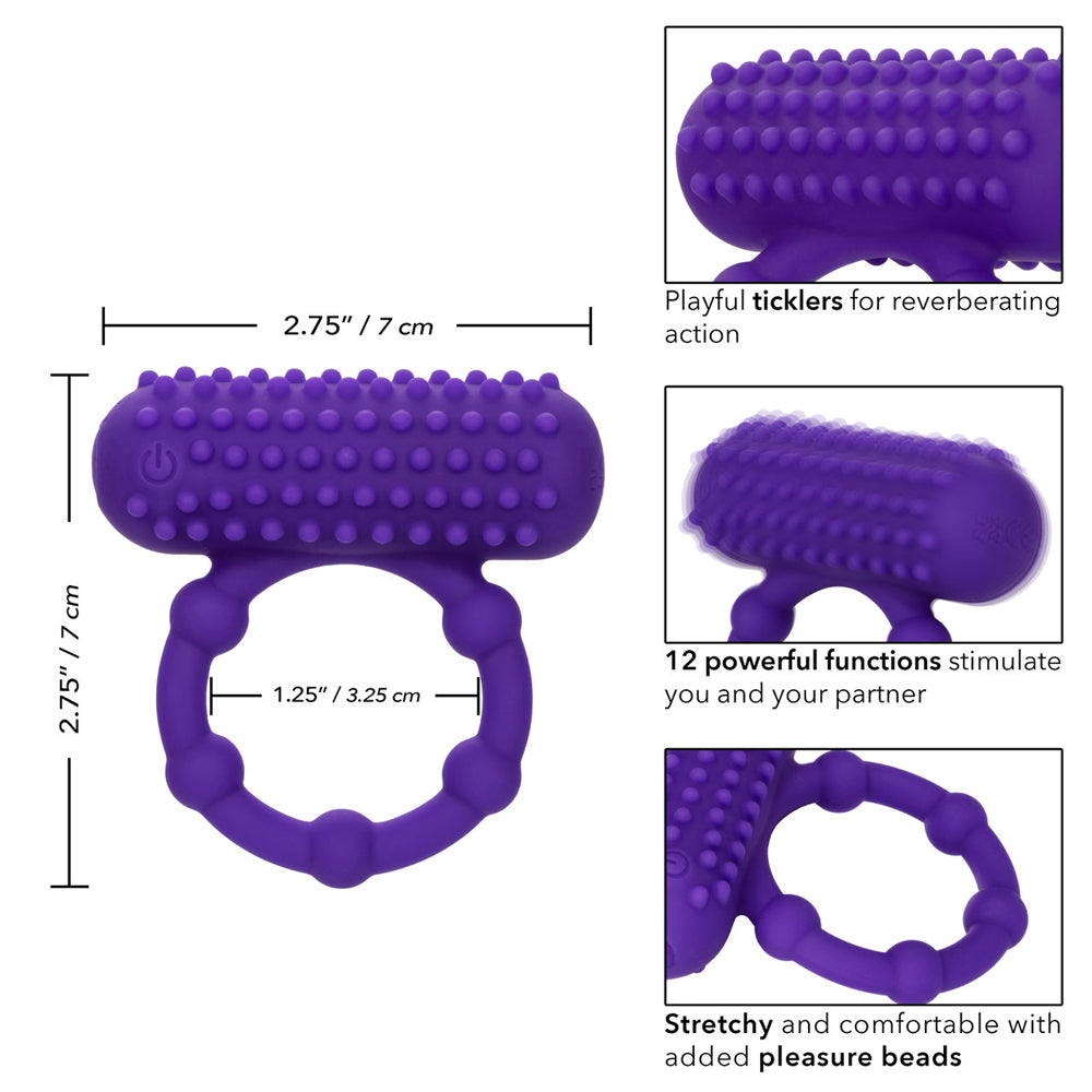 Silicone Rechargeable 5 Bead Maximus Ring | 716770102812 | Available at EroticWarehouse.com