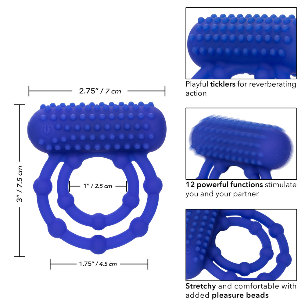 Silicone Rechargeable 10 Bead Maximus Ring | 716770102829 | Available at EroticWarehouse.com