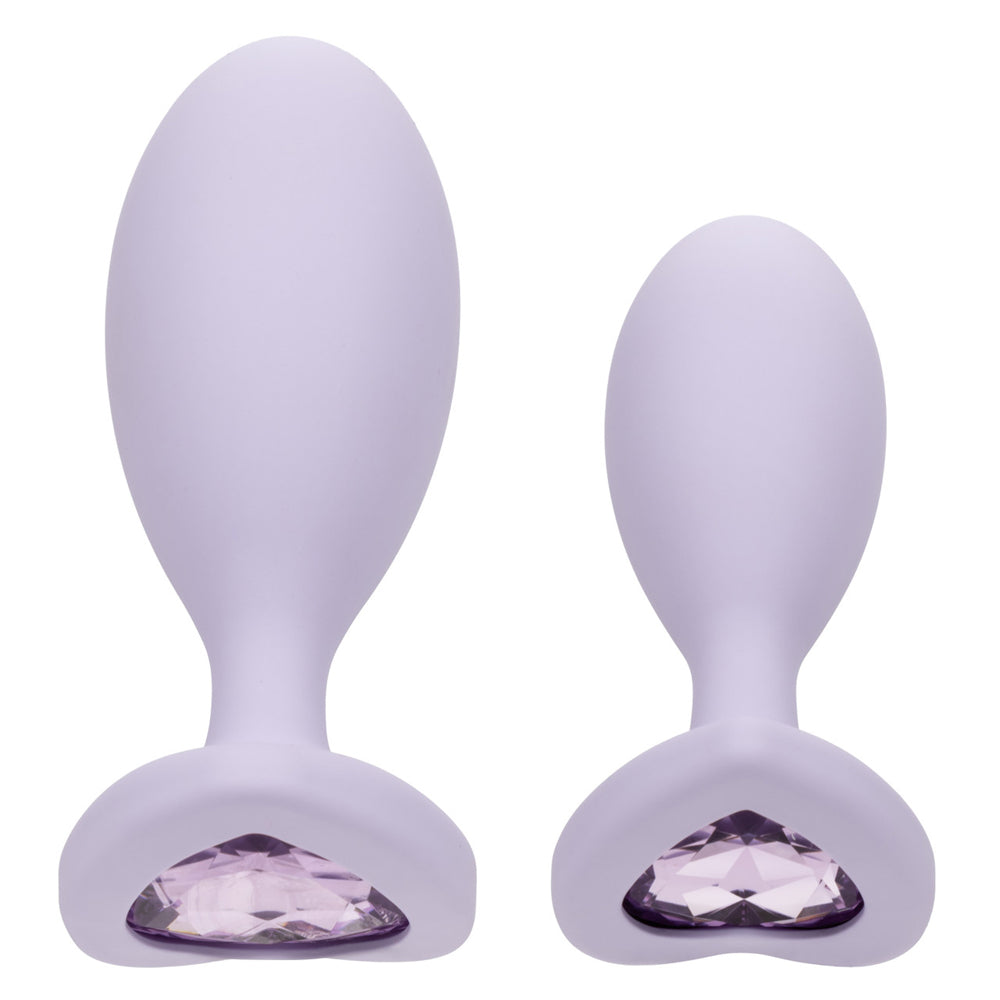 First Time Love Crystal Booty Duo Purple | 716770104335 | Available at EroticWarehouse.com