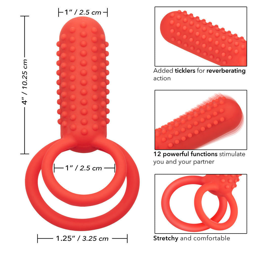 Silicone Rechargeable Vertical Dual Enhancer | 716770104427 | Available at EroticWarehouse.com