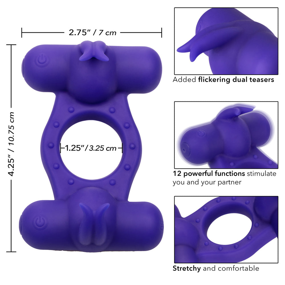 Silicone Rechargeable Triple Orgasm Enhancer | 716770104441 | Available at EroticWarehouse.com