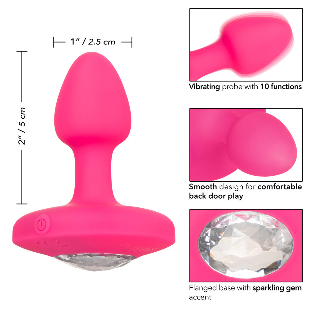 Cheeky Gems Small Rechargeable Vibrating Probe Pink | 716770104700 | Available at EroticWarehouse.com