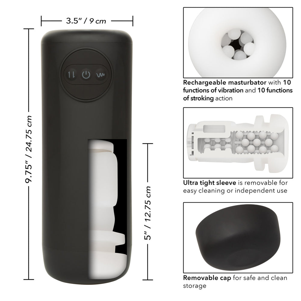 Optimum Power Vibrating & Thruster Stroker | 716770106315 | Available at EroticWarehouse.com