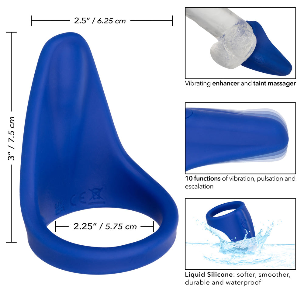 Admiral Liquid Silicone Vibrating Perineum Massager & Ring | 716770106438 | Available at EroticWarehouse.com