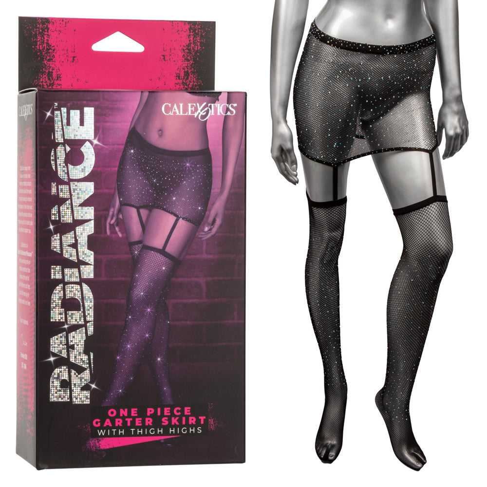 Radiance One Piece Garter Skirt With Thigh Highs | 716770107220 | Available at EroticWarehouse.com