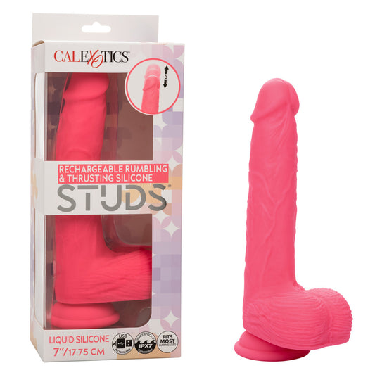 Rechargeable Rumbling & Thrusting Silicone Studs | 716770108579 | Available at EroticWarehouse.com