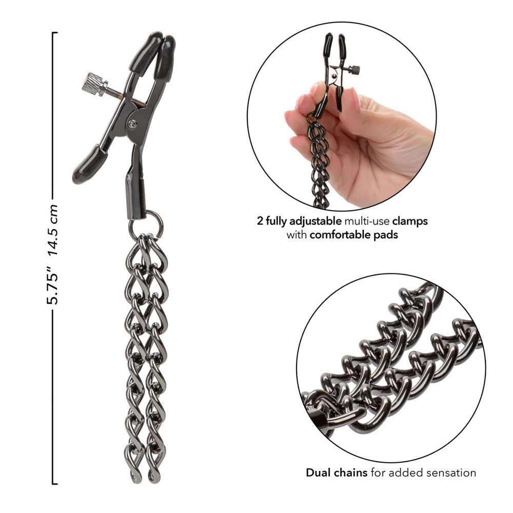Euphoria Collection Chain Nipple Clamps | 716770109330 | Available at EroticWarehouse.com