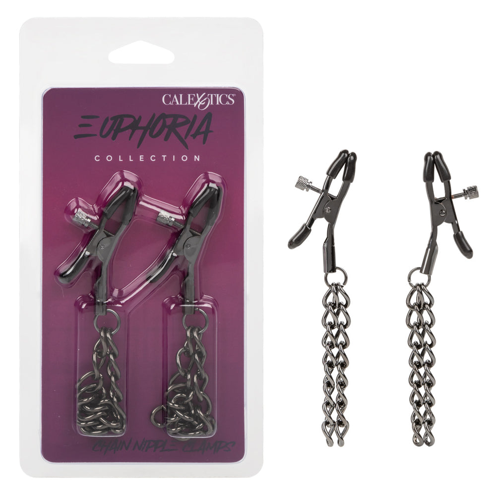 Euphoria Collection Chain Nipple Clamps | 716770109330 | Available at EroticWarehouse.com