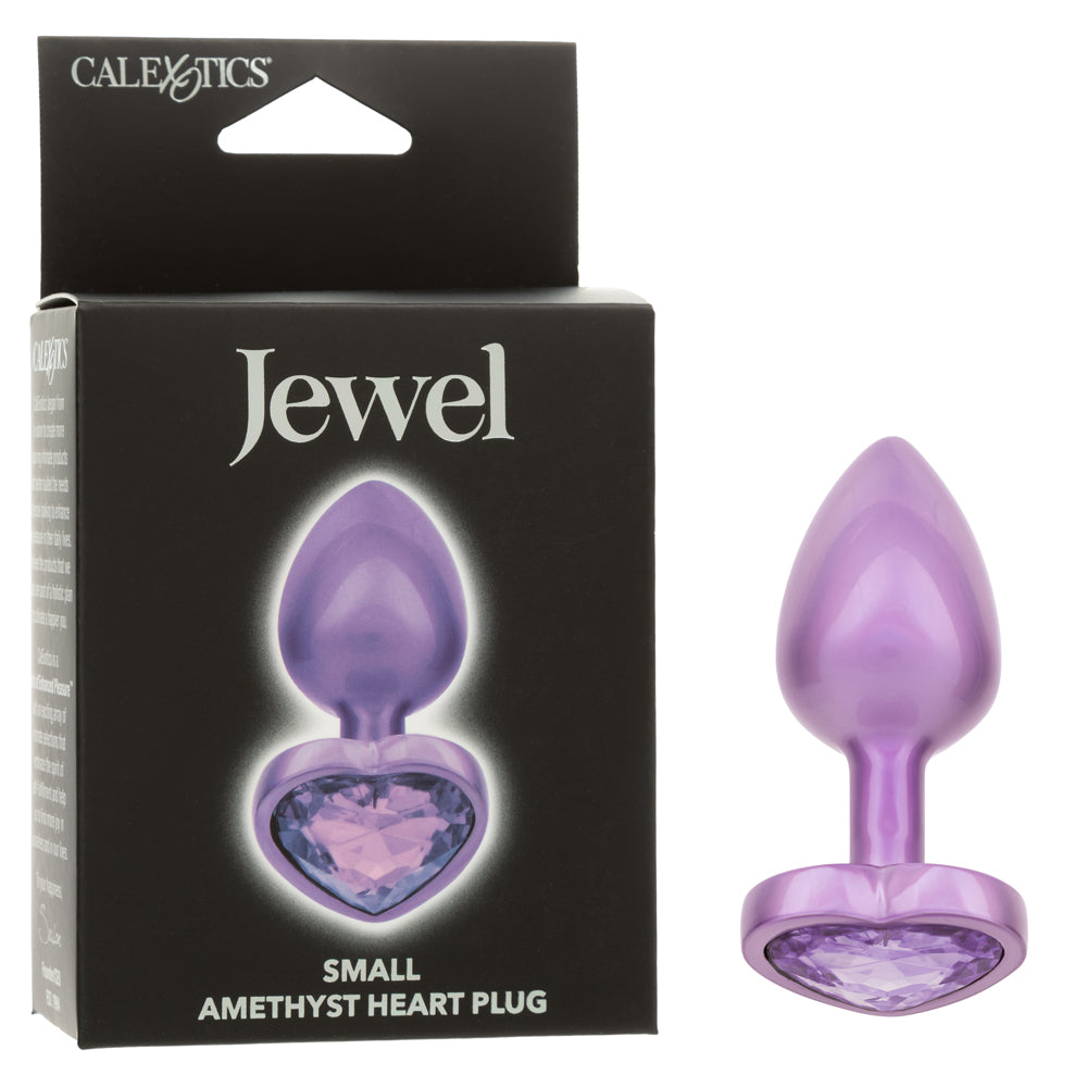 Jewel Small Amethyst Heart Plug | 716770111920 | Available at EroticWarehouse.com