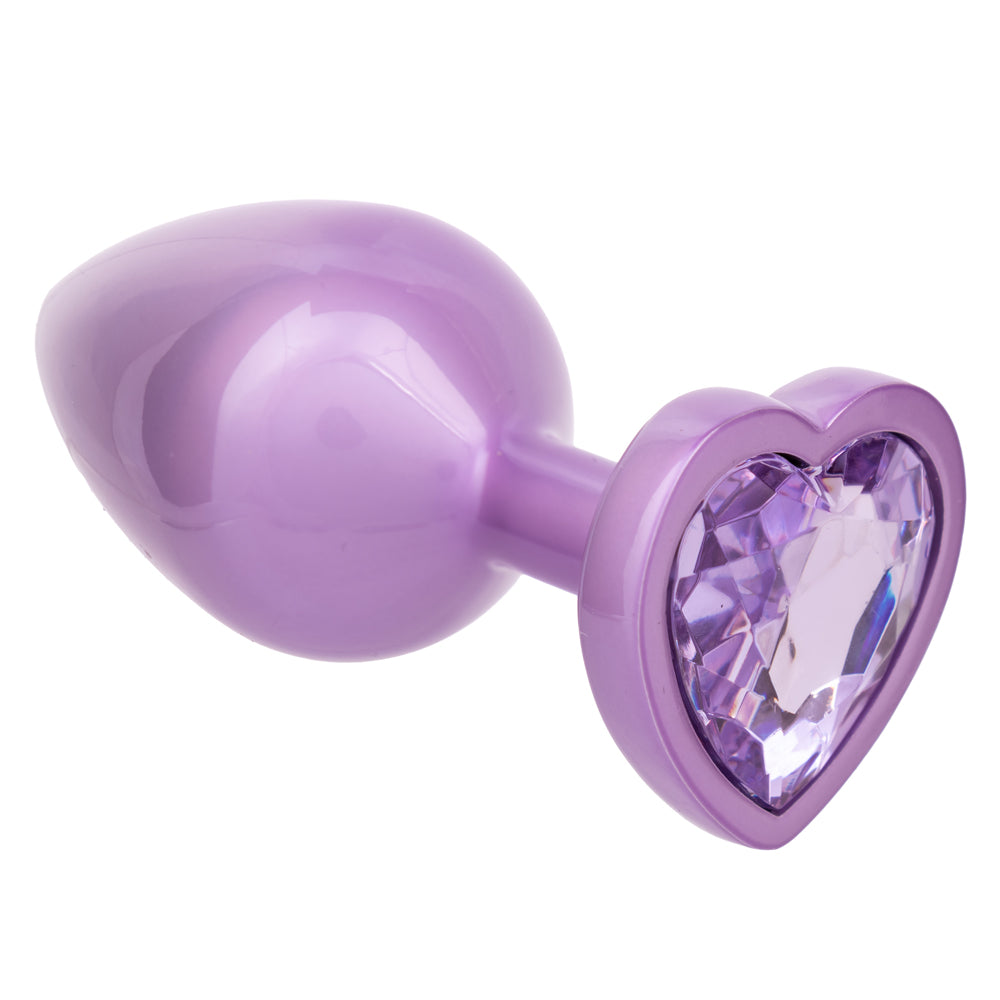 Jewel Large Amethyst Heart Plug | 716770111937 | Available at EroticWarehouse.com