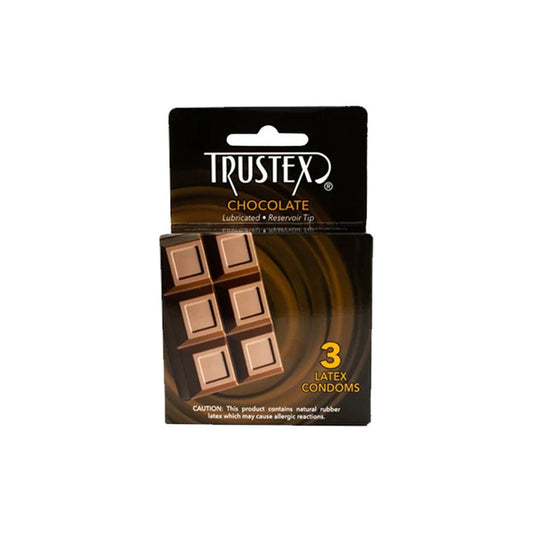 Trustex Chocolate Flavored Condoms 3Pk | 726893112414 | Available at EroticWarehouse.com