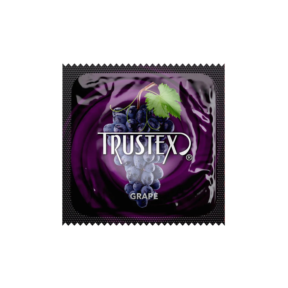 Trustex Grape Flavored Condoms 3Pk | 726893112445 | Available at EroticWarehouse.com