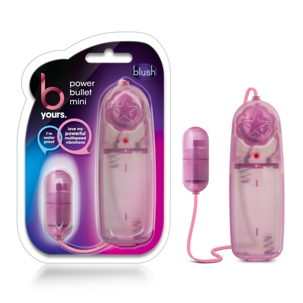 B Yours Power Bullet Mini Frosted Pink | 735380055103 | Available at EroticWarehouse.com