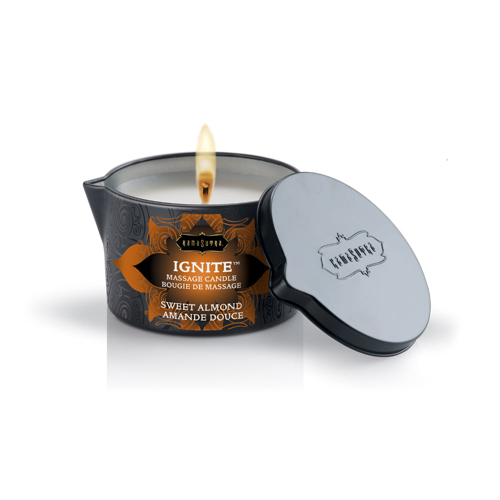 Massage Candle Sweet Almond 6 oz. | 739122002028 | Available at EroticWarehouse.com