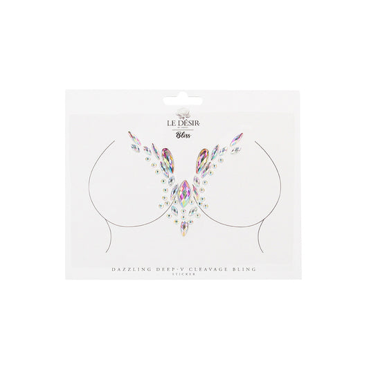 Le Desir Dazzling Deep-V Cleavage Bling Sticker | 7423522446423 | Available at EroticWarehouse.com