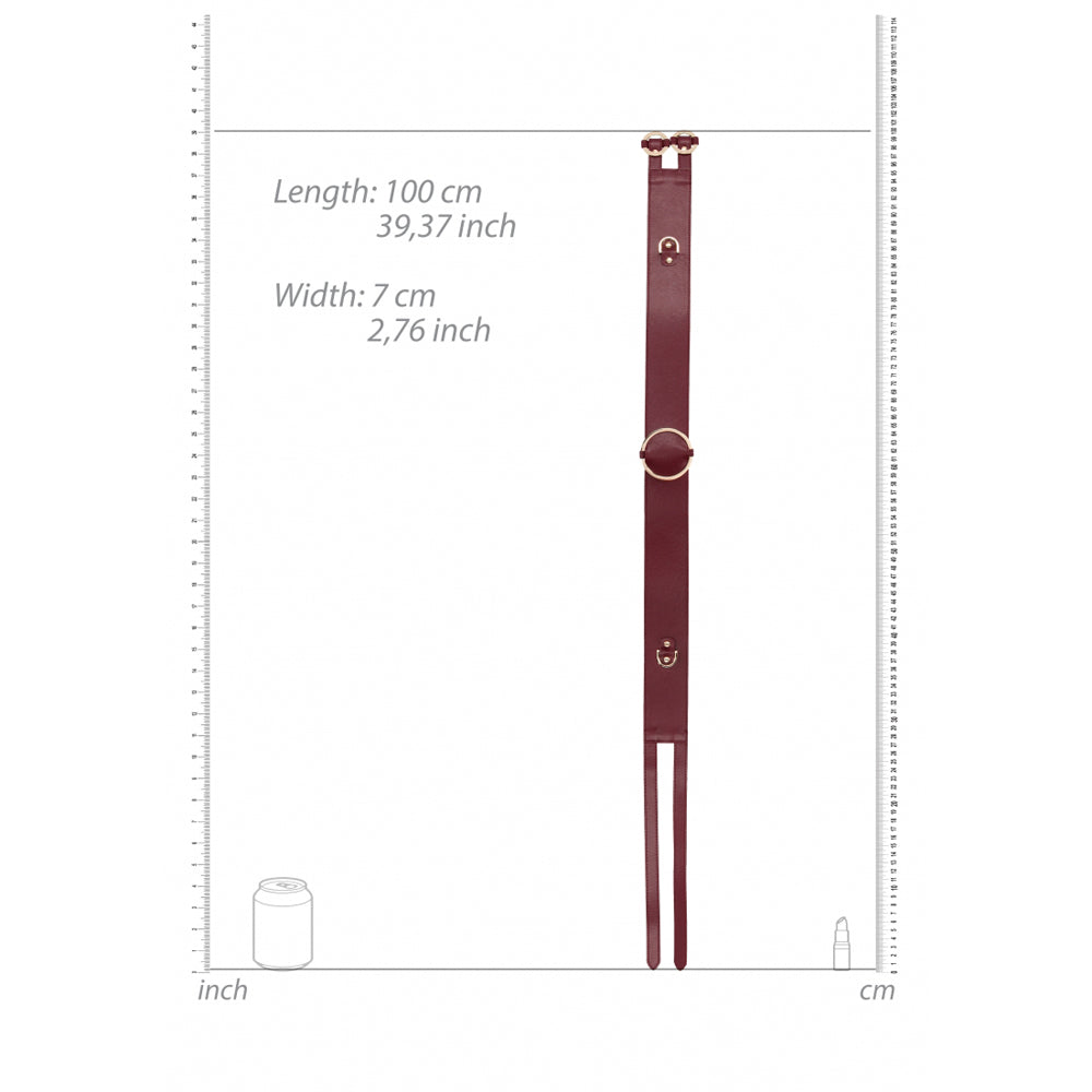 Ouch! Halo Waist Belt S/M Burgundy | 7423522559550 | Available at EroticWarehouse.com