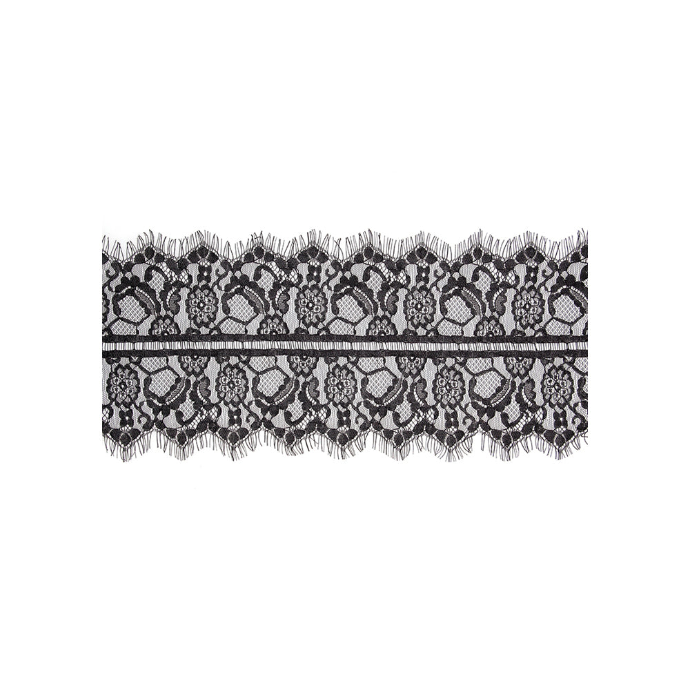 Ouch! Black & White Lace Mask With Elastic Straps | 7423522576526 | Available at EroticWarehouse.com