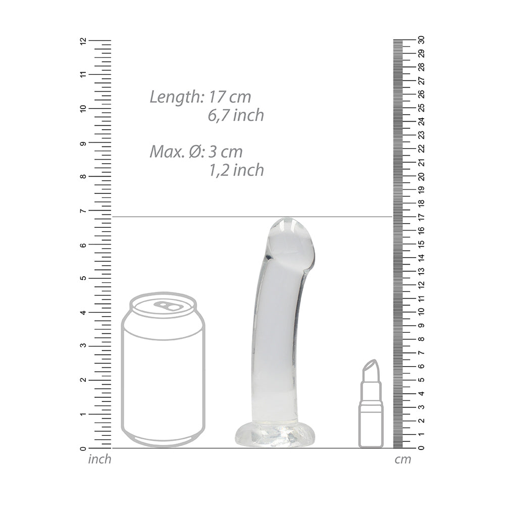 Non Realistic Dildo With Suction Cup 6.7" Transparent | 7423522581520 | Available at EroticWarehouse.com