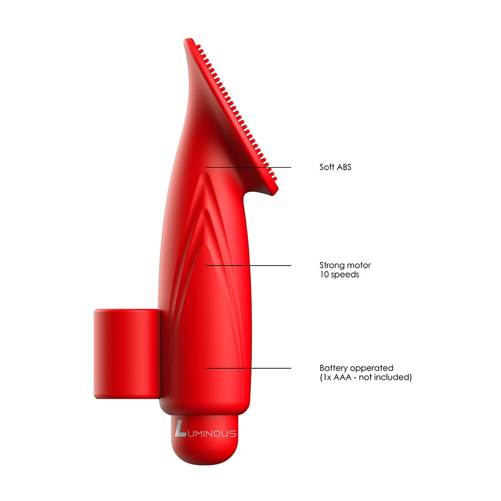 Luminous Thea Abs Bullet With Silicone Sleeve 10-Speeds Red | 7423522590591 | Available at EroticWarehouse.com