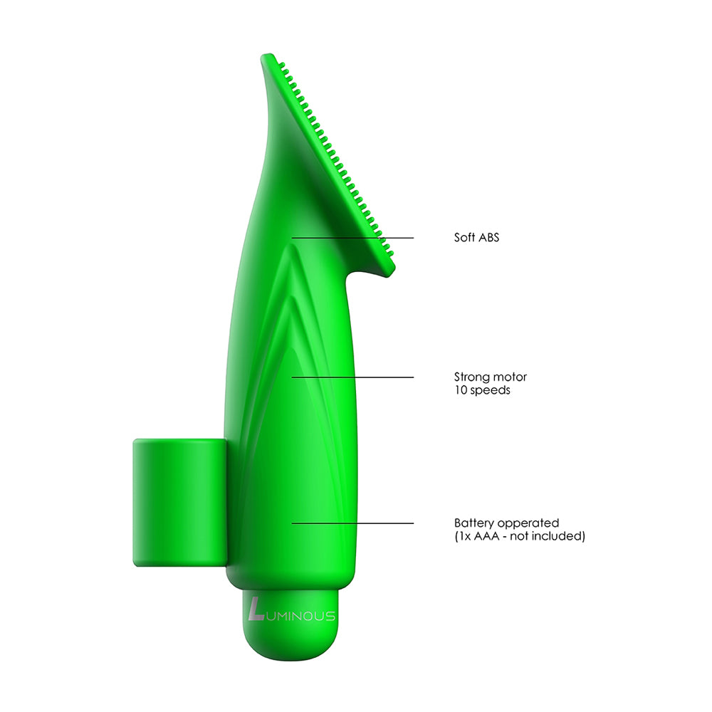 Luminous Thea Abs Bullet With Silicone Sleeve 10-Speeds Green | 7423522591505 | Available at EroticWarehouse.com
