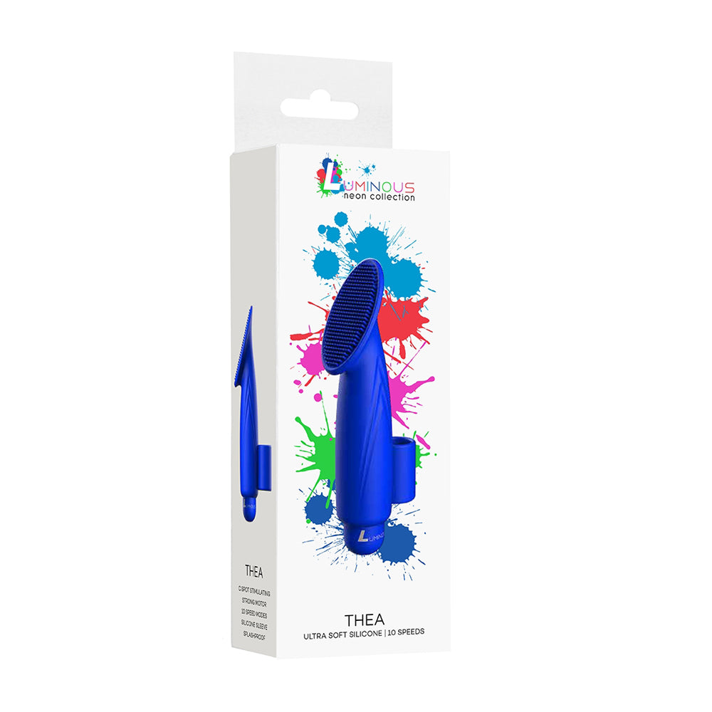 Luminous Thea Abs Bullet With Silicone Sleeve 10-Speeds Royal Blue | 7423522591512 | Available at EroticWarehouse.com