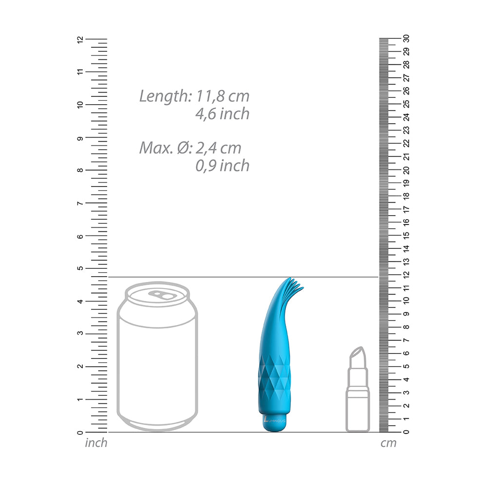 Luminous Zoe Abs Bullet With Silicone Sleeve 10-Speeds Turquoise | 7423522591581 | Available at EroticWarehouse.com