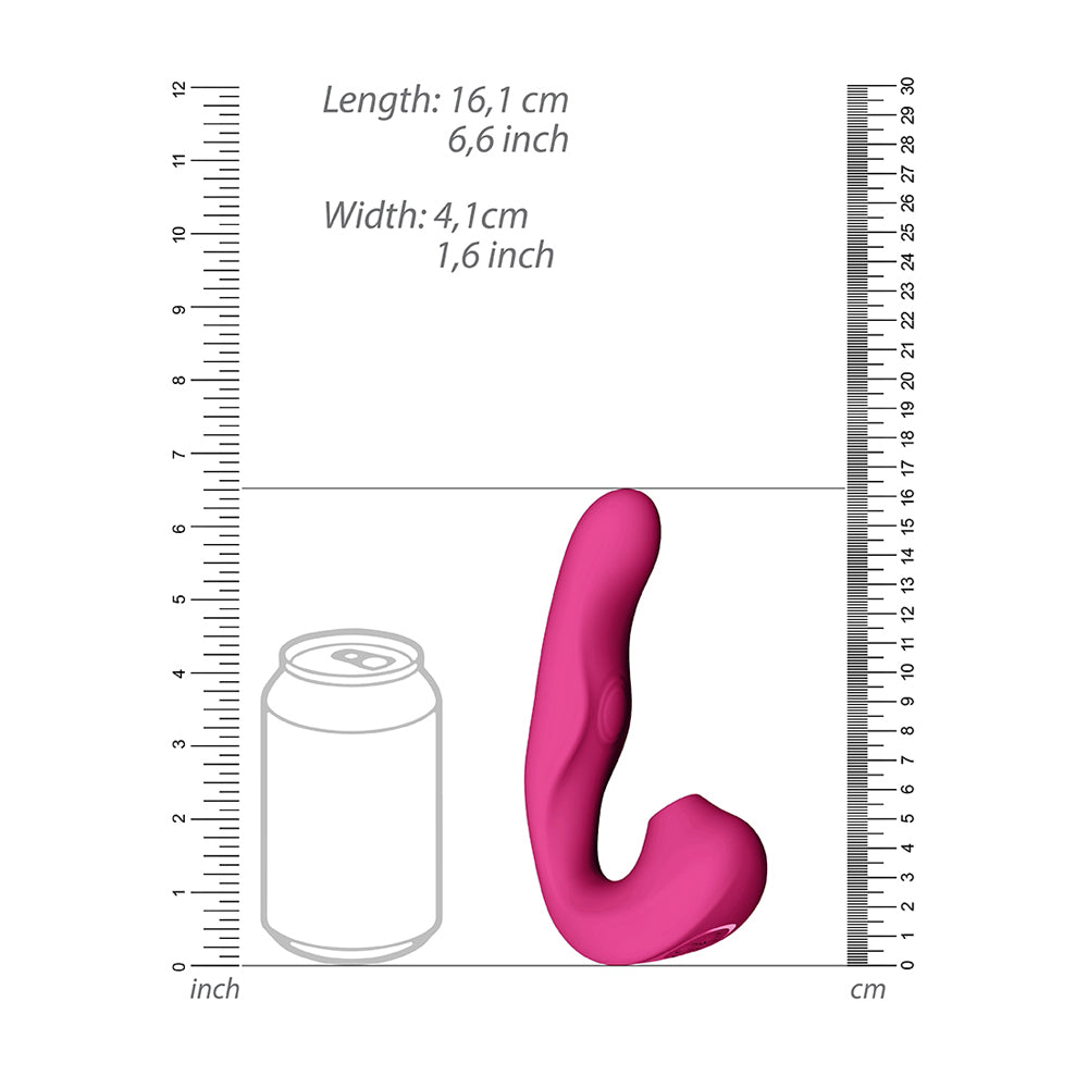 Vive Zaki Air Wave, Pulse Wave & G-Spot Vibrator Pink | 7423522624609 | Available at EroticWarehouse.com