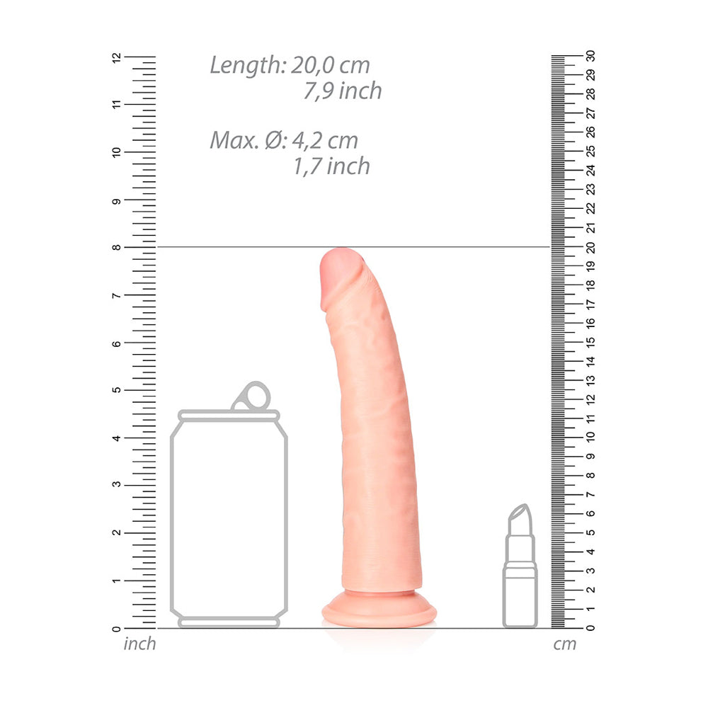 Slim Realistic Dildo Without Balls With Suction Cup 7'' Flesh | 7423522625637 | Available at EroticWarehouse.com