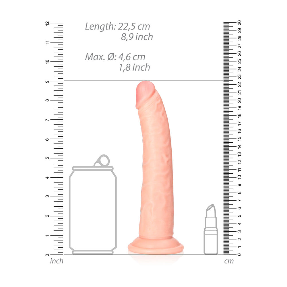 Slim Realistic Dildo Without Balls With Suction Cup 8'' Flesh | 7423522625668 | Available at EroticWarehouse.com