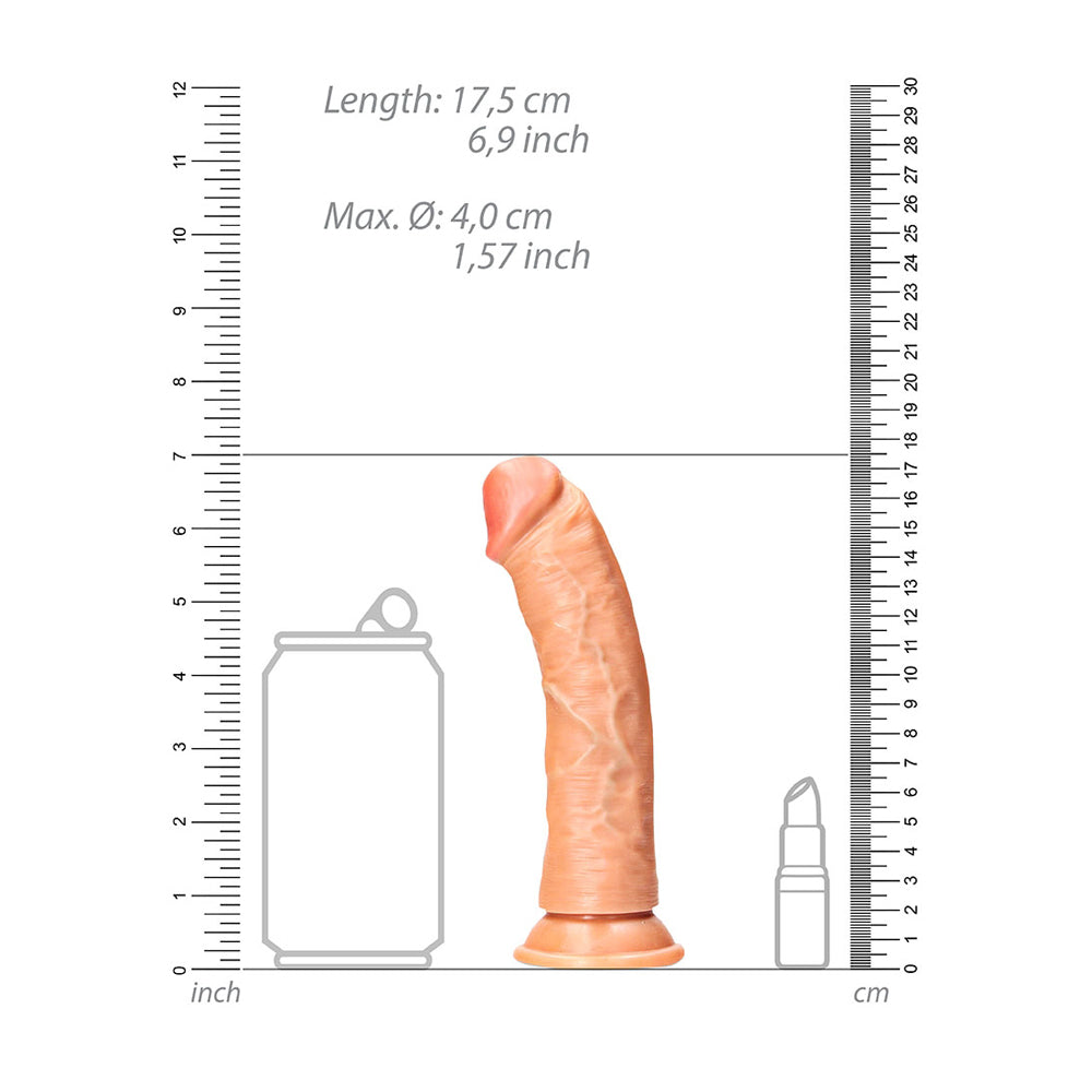 Curved Realistic Dildo Without Balls With Suction Cup 6'' Tan | 7423522626603 | Available at EroticWarehouse.com