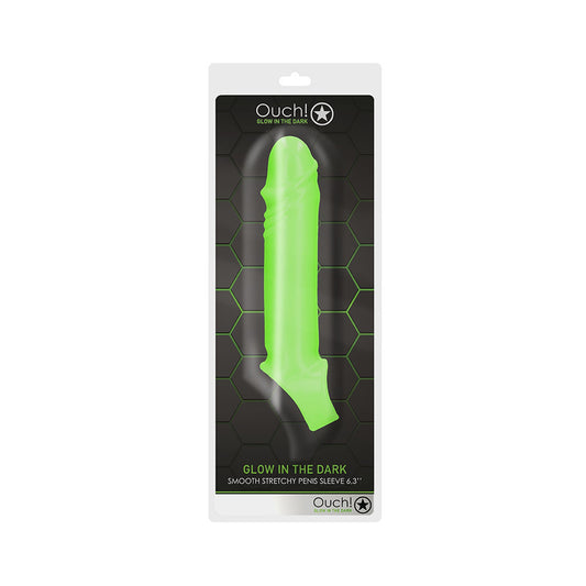 Ouch! Smooth Stretchy Penis Sleeve Glow In The Dark | 7423522640616 | Available at EroticWarehouse.com