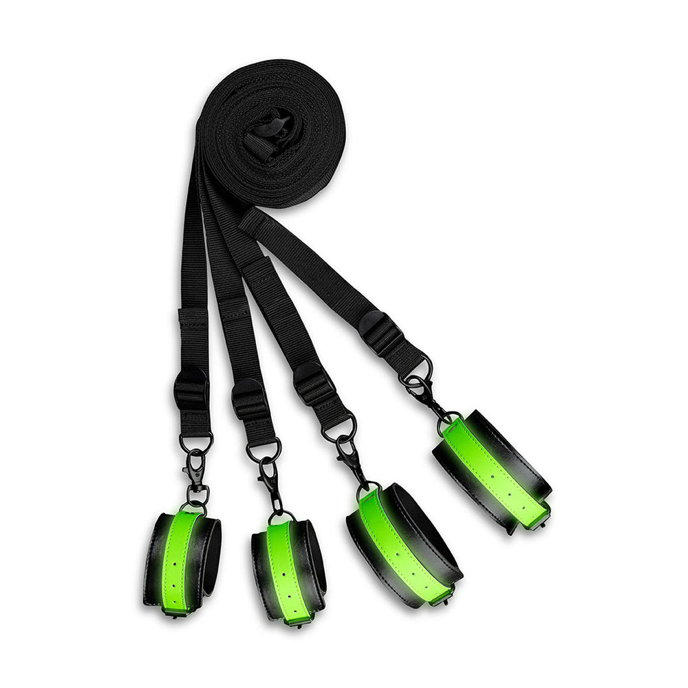 Ouch! Bed Bindings Restraint Kit Glow In The Dark | 7423522641606 | Available at EroticWarehouse.com
