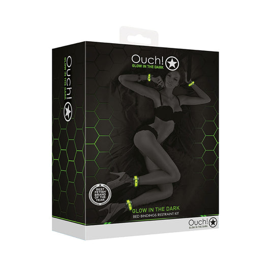 Ouch! Bed Bindings Restraint Kit Glow In The Dark | 7423522641606 | Available at EroticWarehouse.com