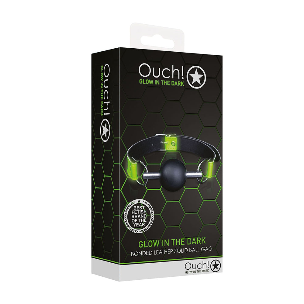 Ouch! Solid Ball Gag Glow In The Dark | 7423522642603 | Available at EroticWarehouse.com