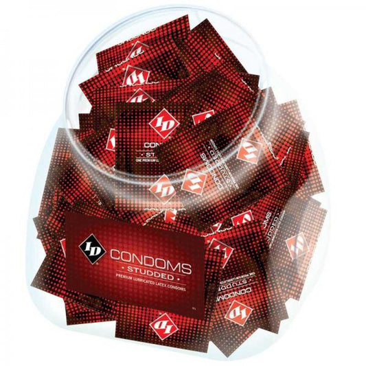 Studded Condom Jar Of 144 | 761236110238 | Available at EroticWarehouse.com