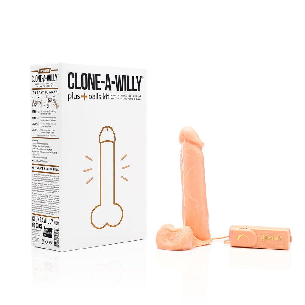 Clone-A-Willy + Balls Kit Light Skin Tone | 763290093274 | Available at EroticWarehouse.com