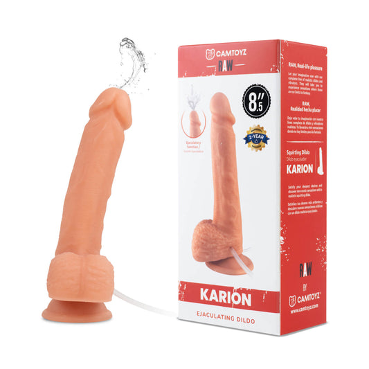 Raw Karion 8.5" Realistic Ejaculating Dildo | 7707674732253 | Available at EroticWarehouse.com