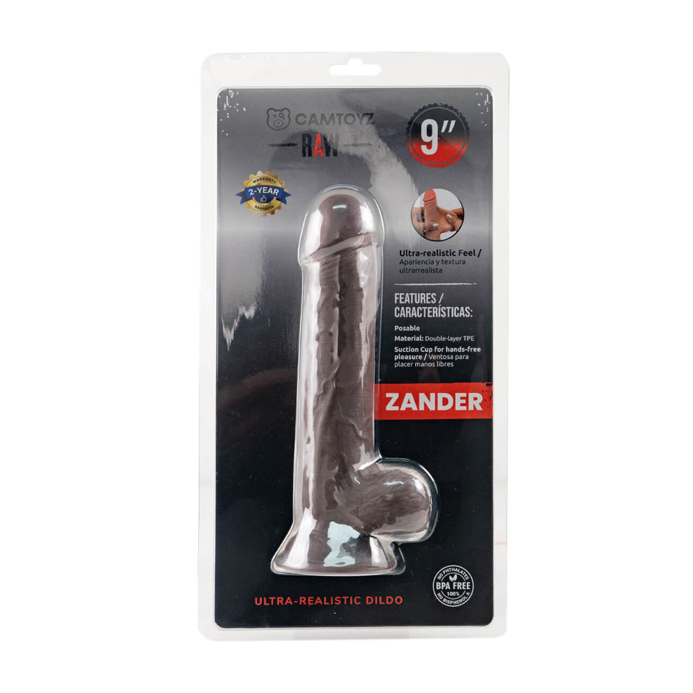 Ultra Realistic Raw Coffee Zander 9" Dildo | 7707674734646 | Available at EroticWarehouse.com