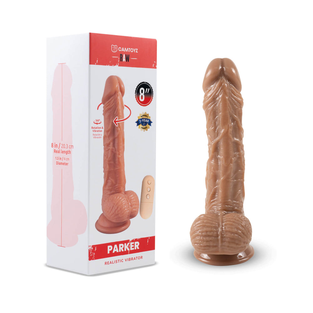 Raw Parker 8" Vibrating Dildo | 7707674736329 | Available at EroticWarehouse.com