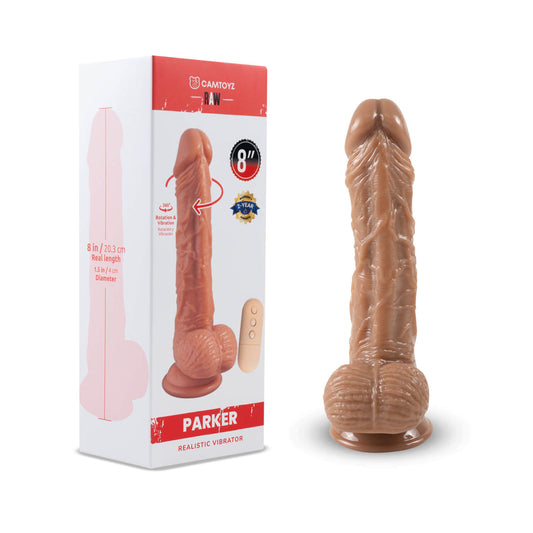Raw Parker 8" Vibrating Dildo | 7707674736329 | Available at EroticWarehouse.com