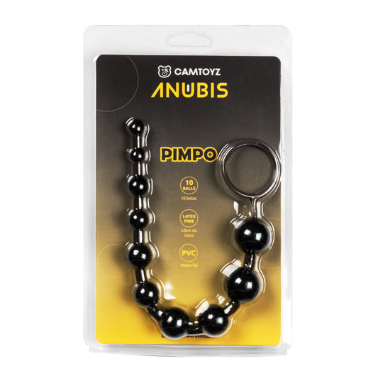 Anubis Black Pimpo Anal Beads | 7707755392918 | Available at EroticWarehouse.com