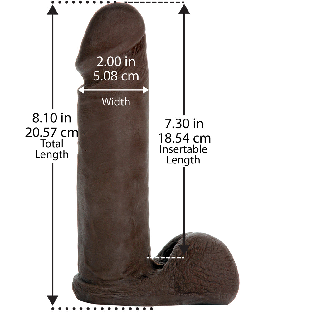 Vac-U-Lock - 8" ULTRASKYN Cock - Chocolate | 782421014391 | Available at EroticWarehouse.com